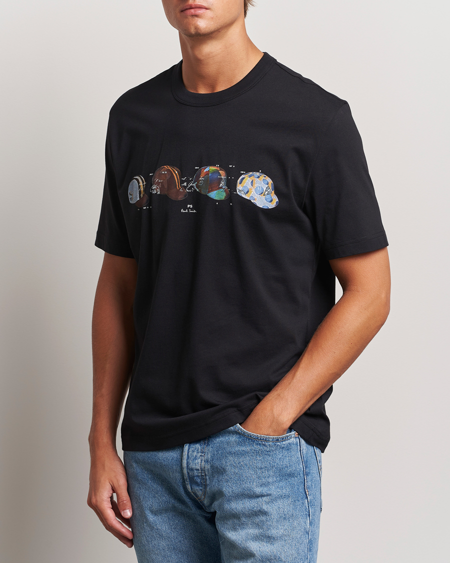 Men | T-Shirts | PS Paul Smith | Cycling Caps Crew Neck T-Shirt Black