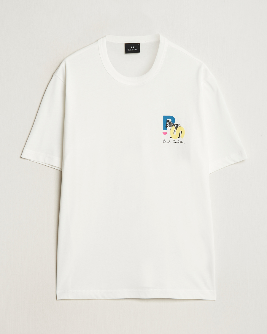 Men | T-Shirts | PS Paul Smith | PS Zebra Crew Neck T-Shirt White