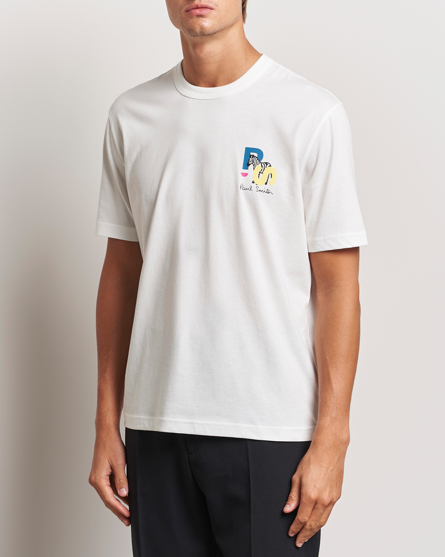 Men | T-Shirts | PS Paul Smith | PS Zebra Crew Neck T-Shirt White