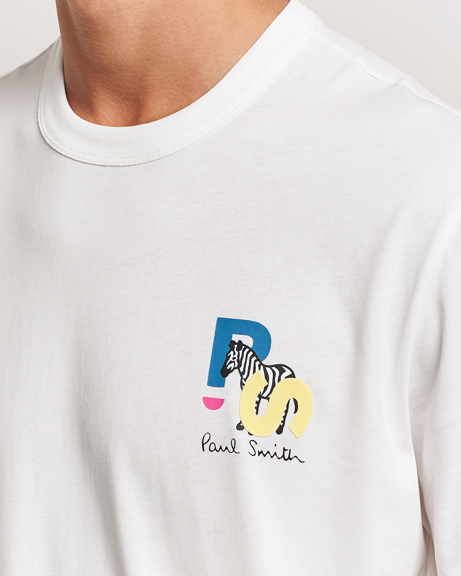 Men | T-Shirts | PS Paul Smith | PS Zebra Crew Neck T-Shirt White