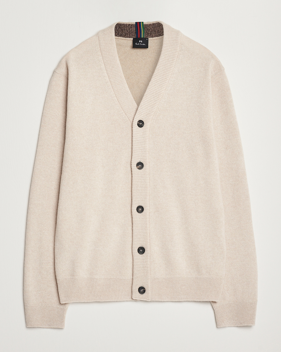 Men | Sweaters & Knitwear | PS Paul Smith | Merino Wool Cardigan Off White