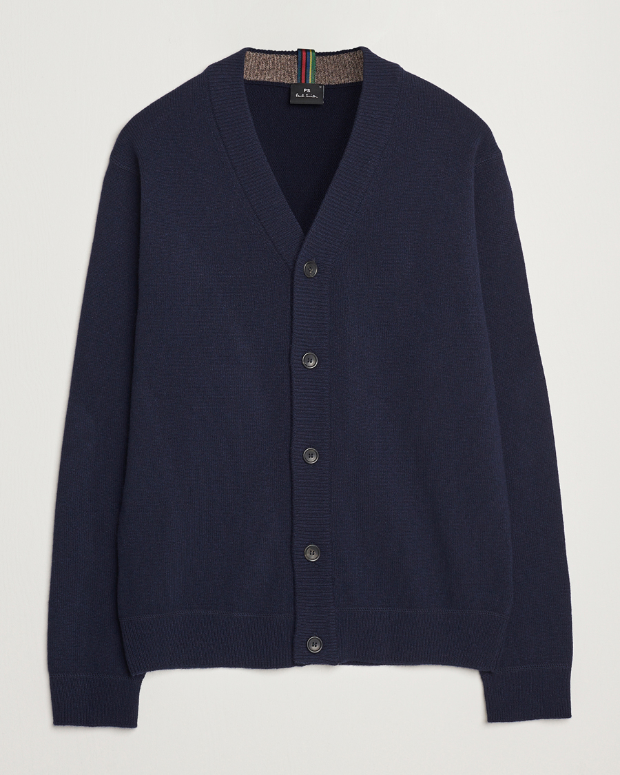 Men | Sweaters & Knitwear | PS Paul Smith | Merino Wool Cardigan Navy