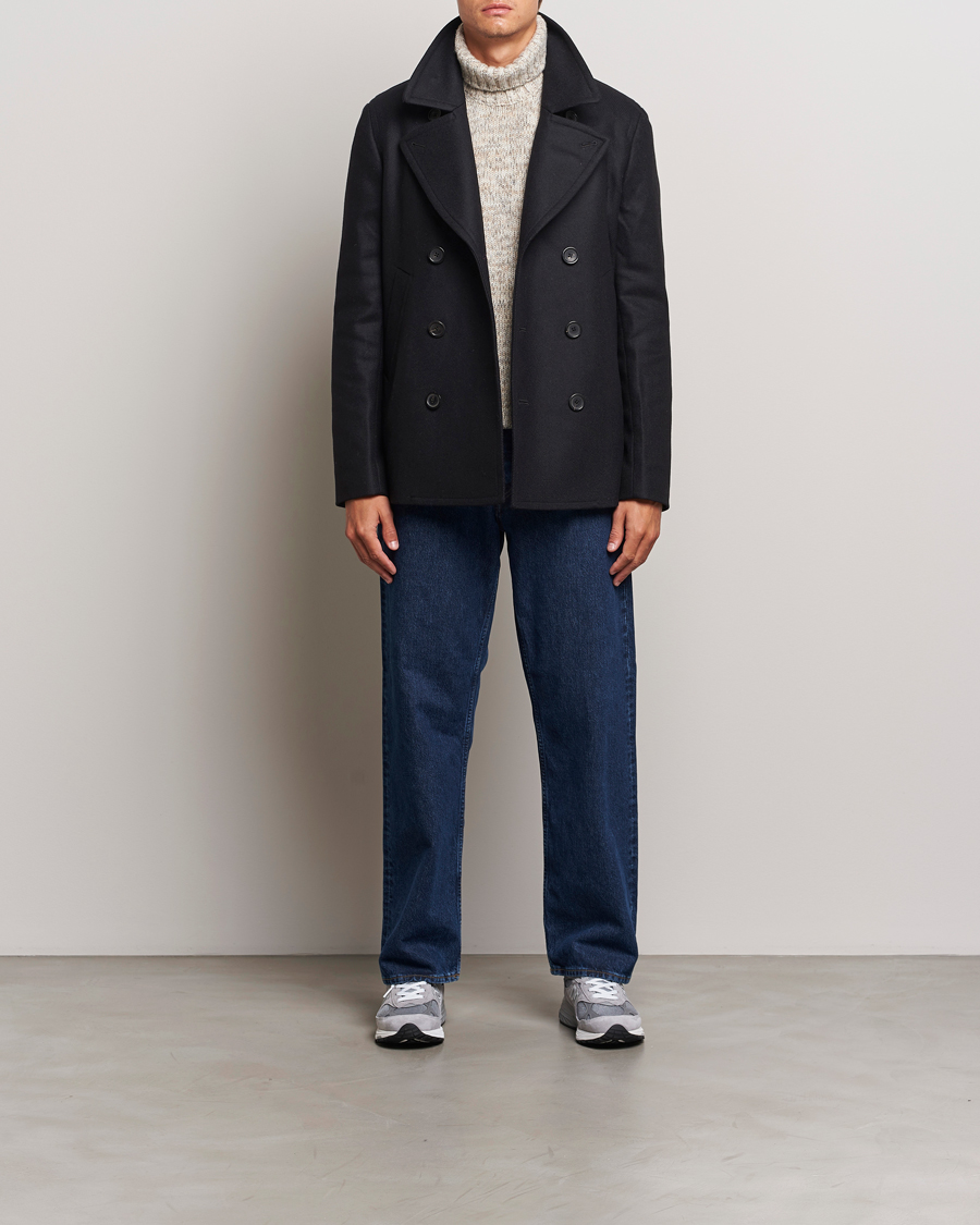 Men | Coats & Jackets | PS Paul Smith | Wool Peacoat Black