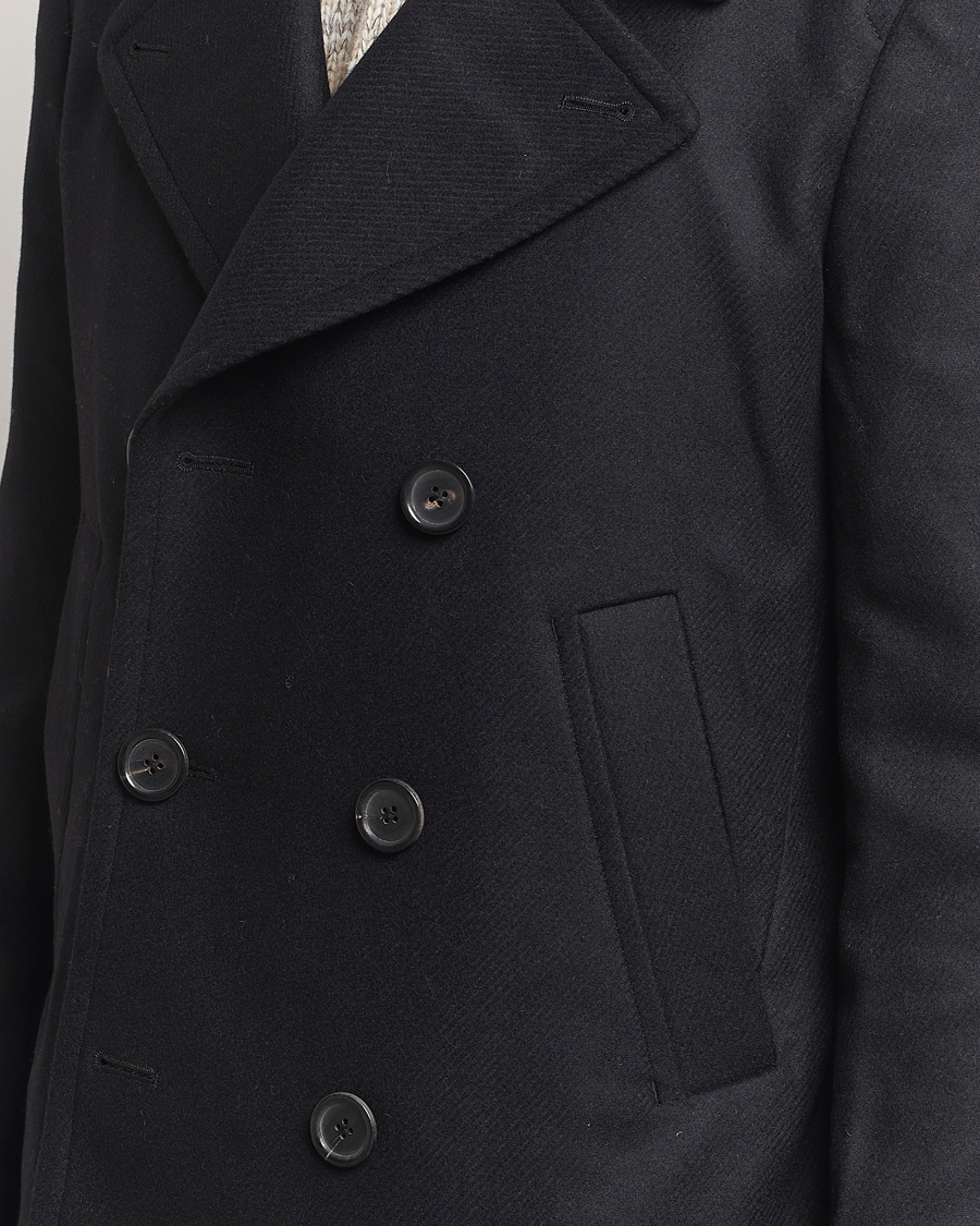 Men | Coats & Jackets | PS Paul Smith | Wool Peacoat Black