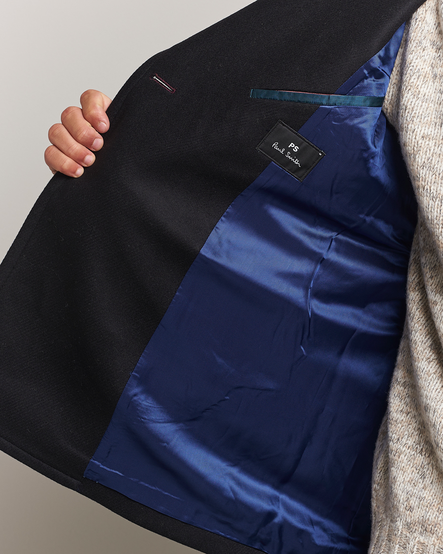 Men | Coats & Jackets | PS Paul Smith | Wool Peacoat Black