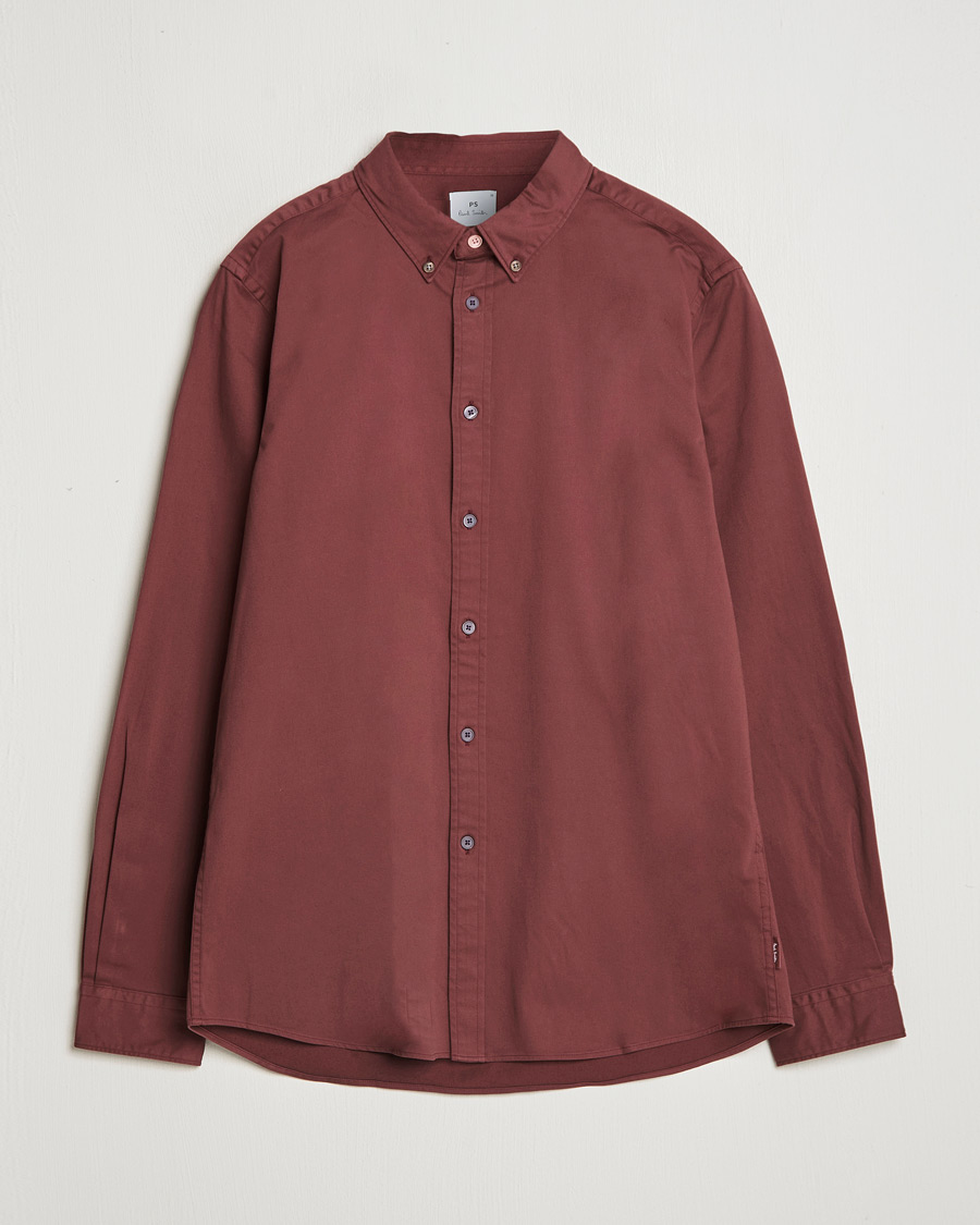 Men | Shirts | PS Paul Smith | Regular Fit Cotton Shirt Dark Red