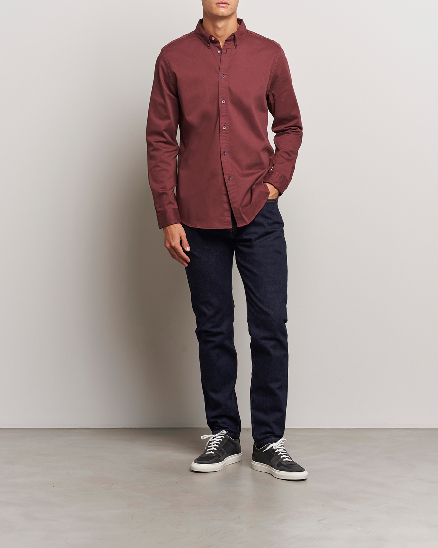 Men | Shirts | PS Paul Smith | Regular Fit Cotton Shirt Dark Red