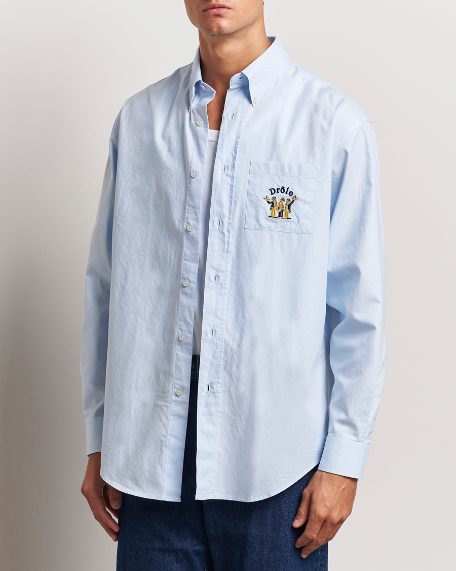 Men | Shirts | Drôle de Monsieur | Oxford Shirt Light Blue