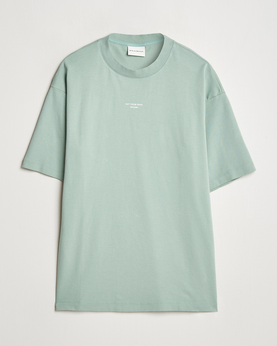 Men | T-Shirts | Drôle de Monsieur | Classic Slogan T-Shirt Water Green