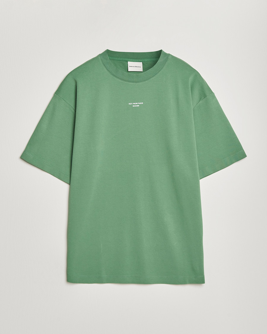 Men | T-Shirts | Drôle de Monsieur | Classic Slogan T-Shirt Water Green