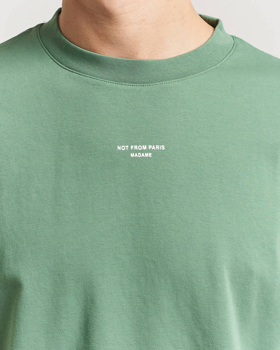 Men | T-Shirts | Drôle de Monsieur | Classic Slogan T-Shirt Water Green
