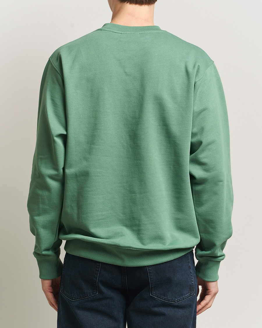 Men | Sweaters & Knitwear | Drôle de Monsieur | Classic Slogan Sweatshirt Water Green