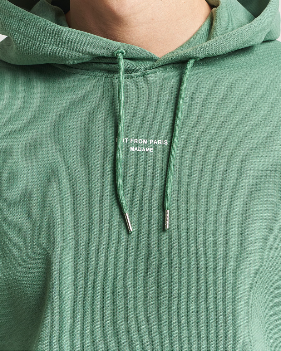 Men | Sweaters & Knitwear | Drôle de Monsieur | Classic Slogan Hoodie Water Green