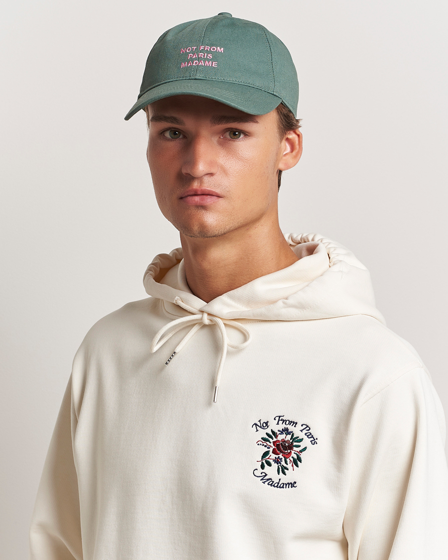 Men | Drôle de Monsieur Slogan Baseball Cap Water Green | Drôle de Monsieur | Slogan Baseball Cap Water Green