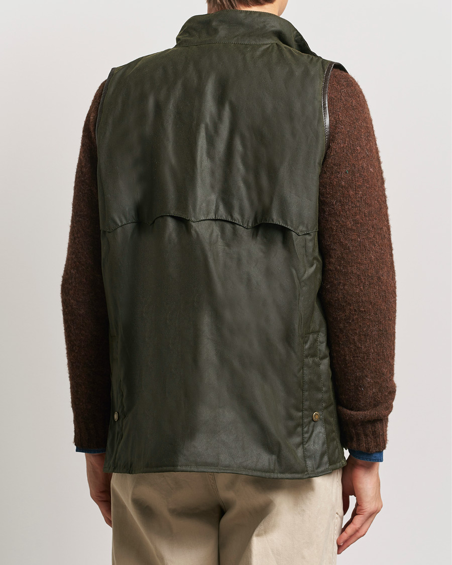 Men | Coats & Jackets | Baracuta | x Barbour Wax Gilet Olive