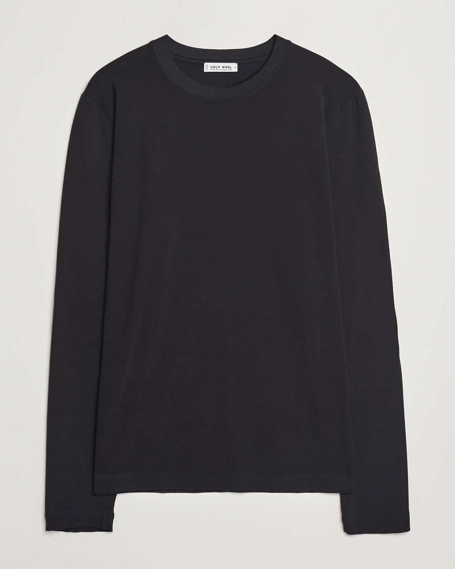 Men | T-Shirts | CDLP | Wool Long Sleeve T-Shirt Black