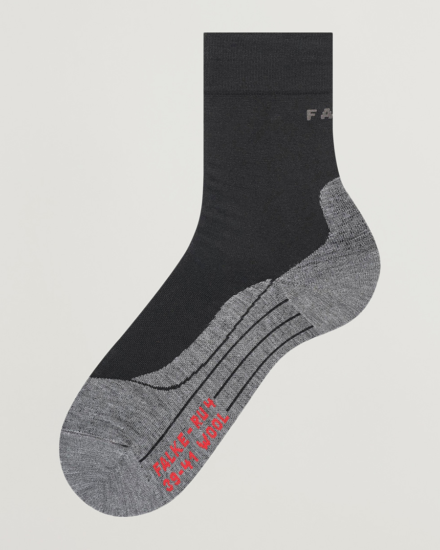 Men | Underwear & Socks | Falke Sport | RU4 Endurance Wool Running Socks Black Mix
