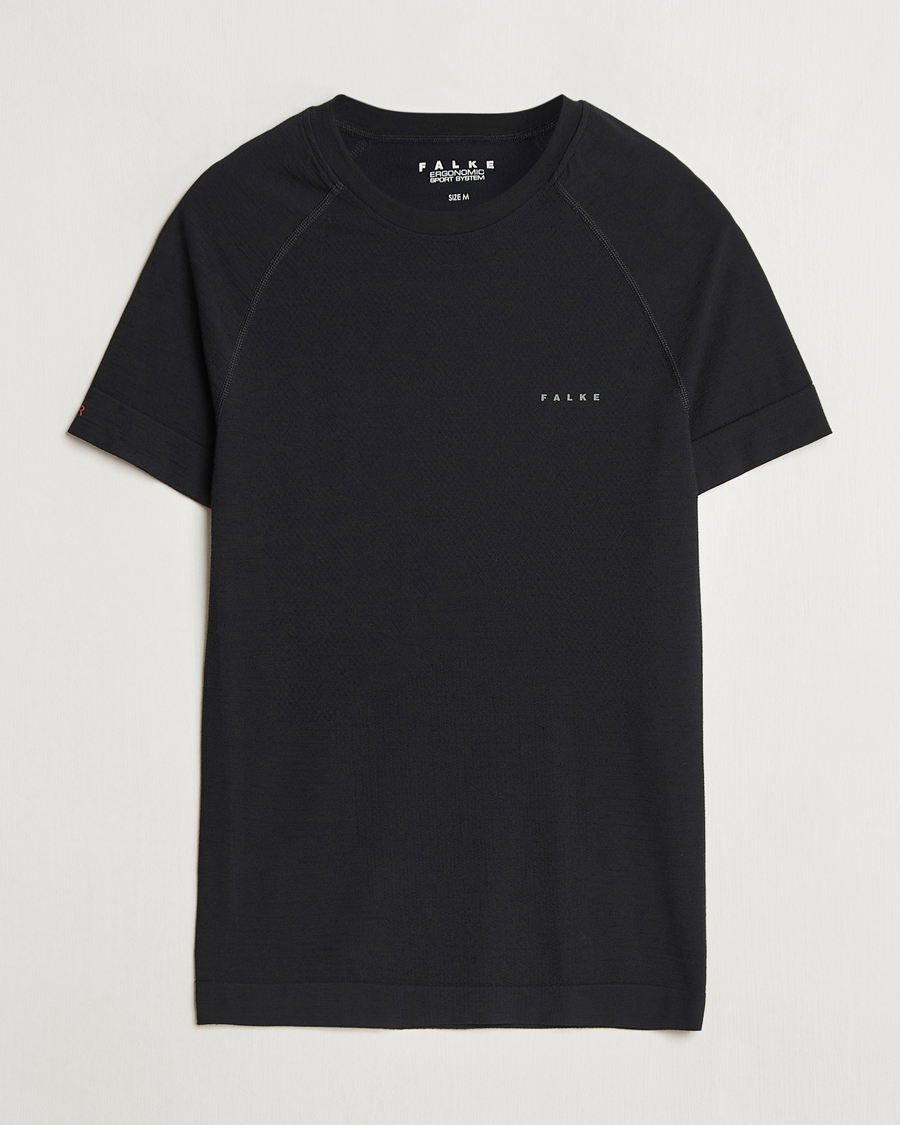 Men | T-Shirts | Falke Sport | Wool Tech Light T-Shirt Black