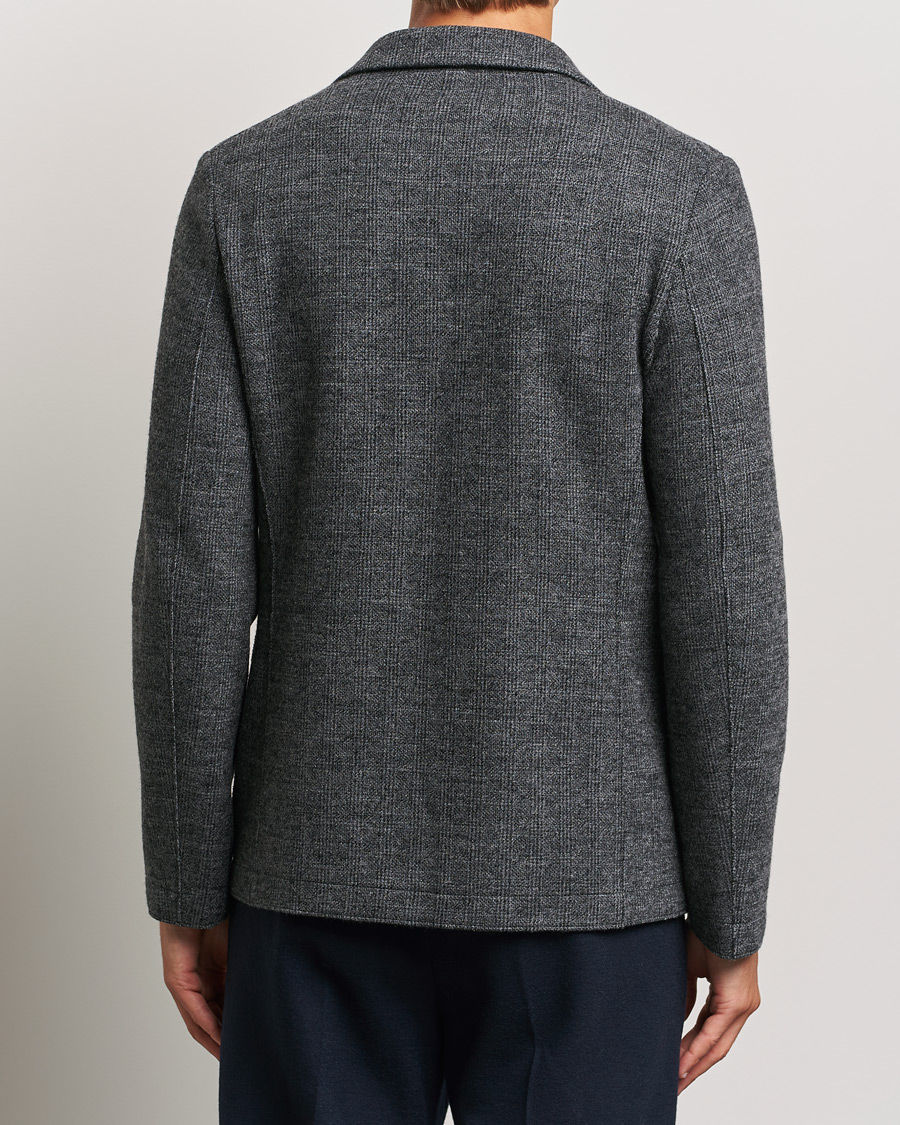 Men | Blazers | Harris Wharf London | Two Button Prince Of Wales Blazer Grey/Black
