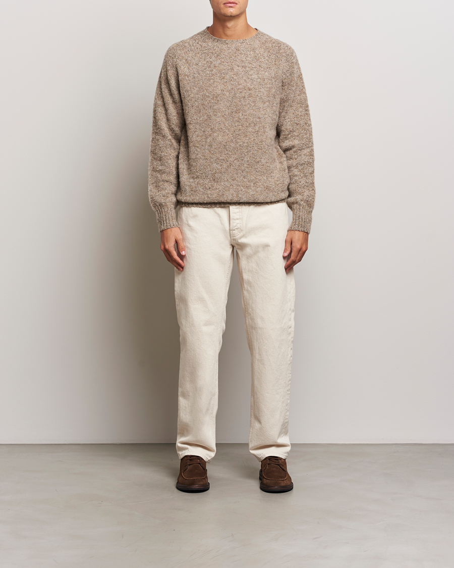 Men | Sweaters & Knitwear | Howlin' | Brushed Wool Sweater Mixed Shrooms