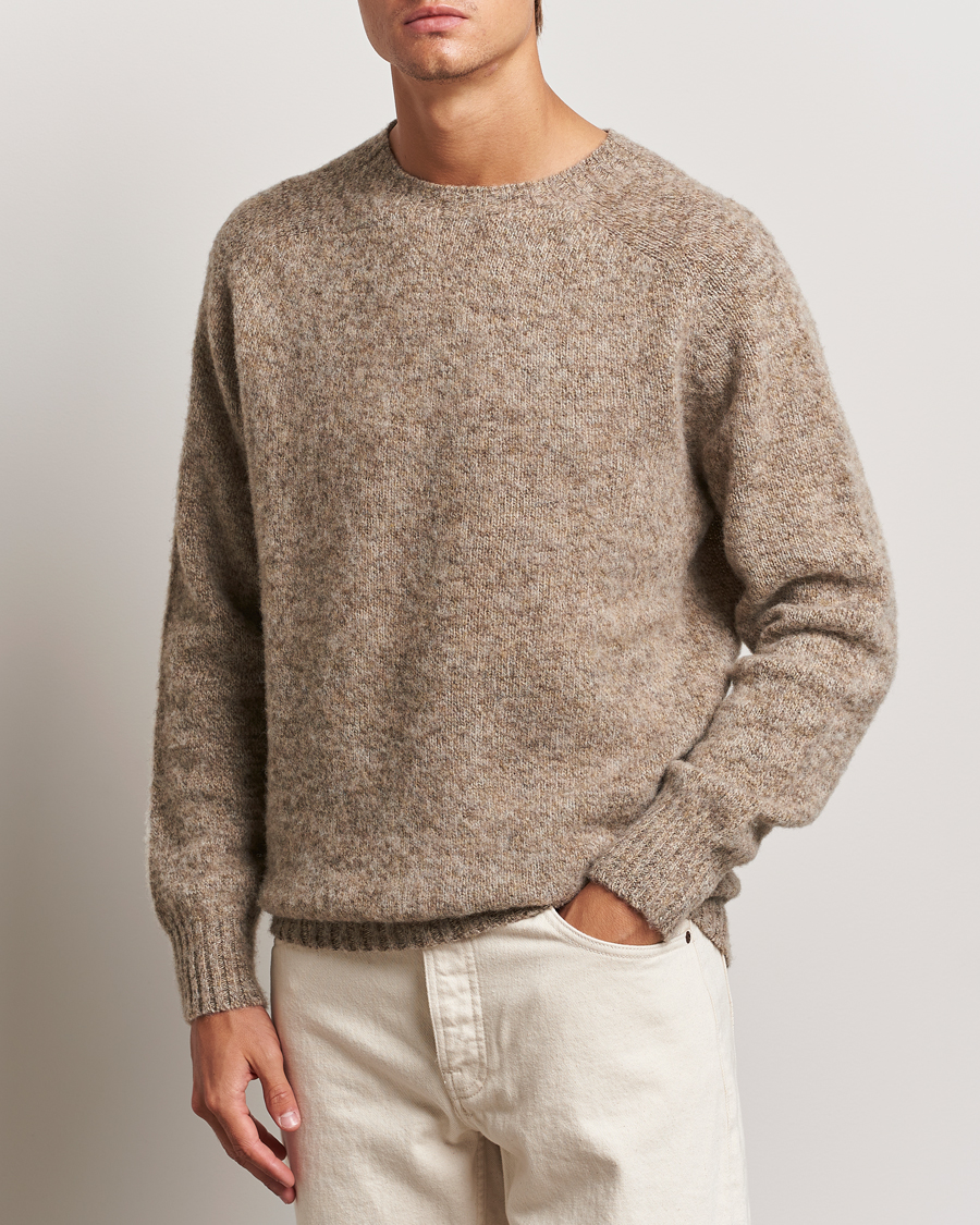 Men | Sweaters & Knitwear | Howlin' | Brushed Wool Sweater Mixed Shrooms