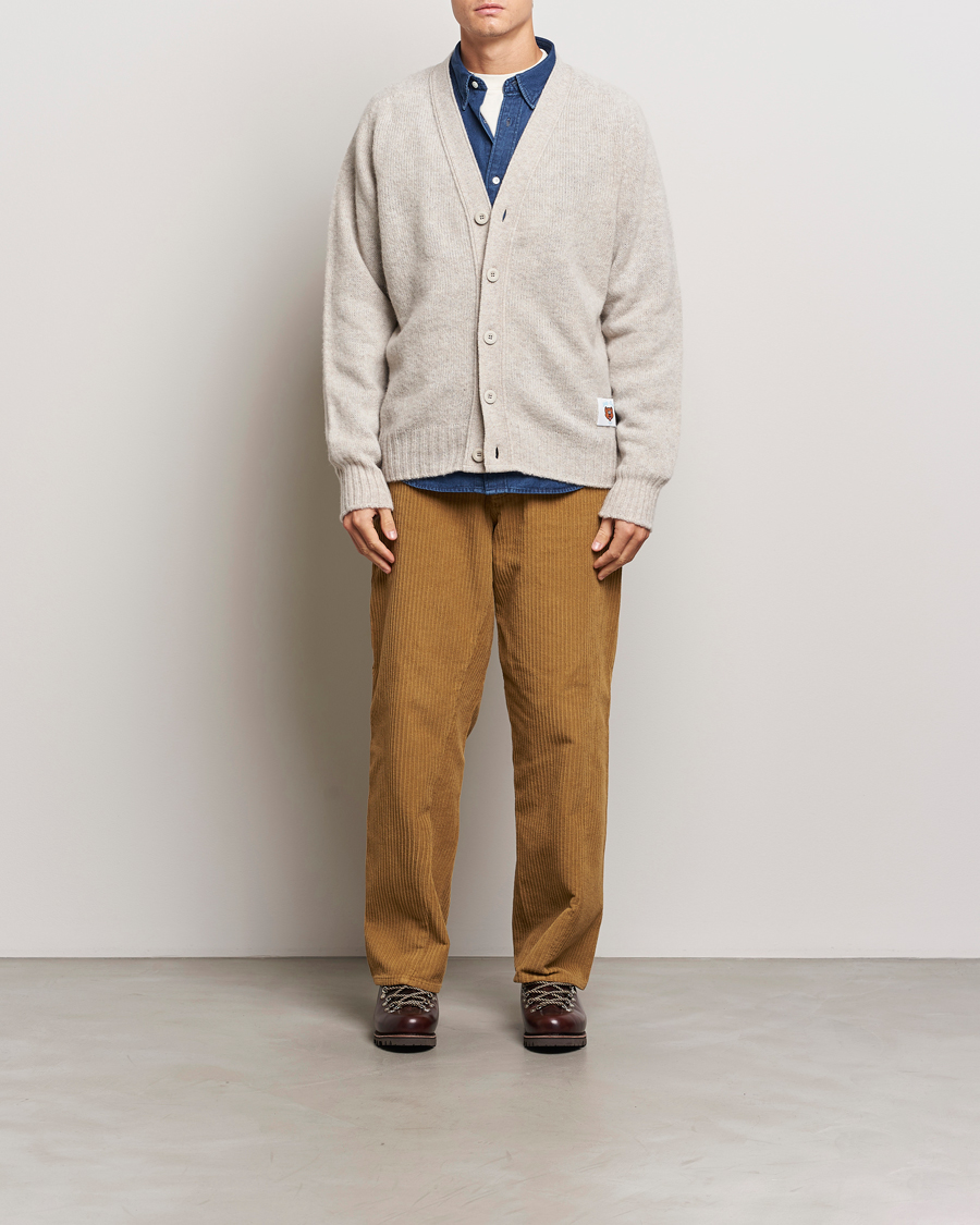 Men | Sweaters & Knitwear | Howlin' | Shaggy Bear Cardigan Cosmic Latte