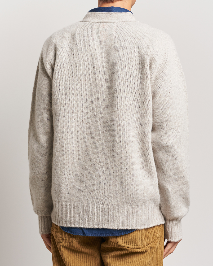 Men | Sweaters & Knitwear | Howlin' | Shaggy Bear Cardigan Cosmic Latte