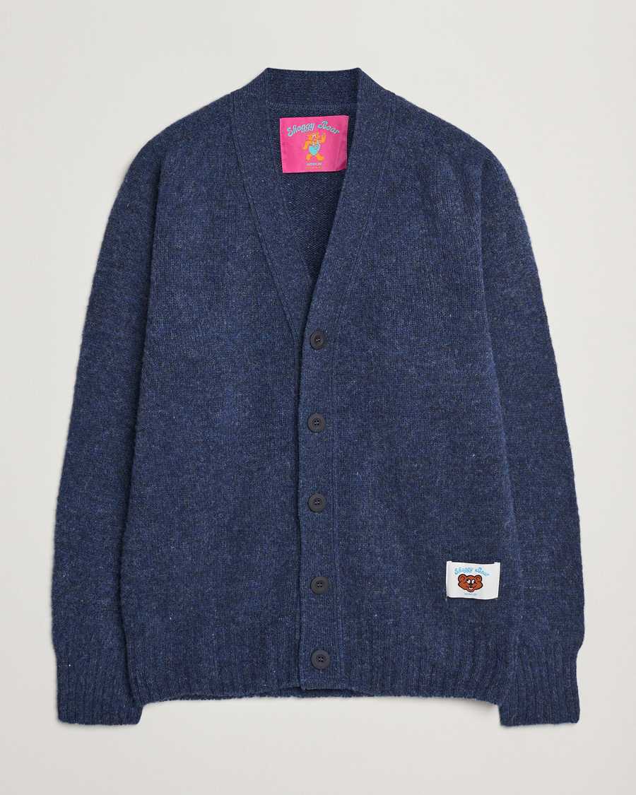 Men | Sweaters & Knitwear | Howlin' | Shaggy Bear Cardigan Denim