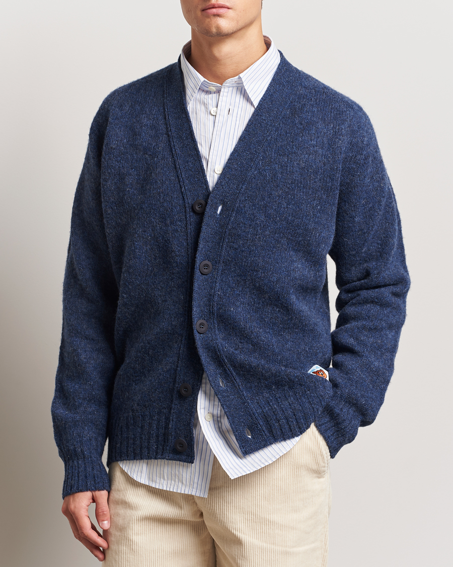 Men | Sweaters & Knitwear | Howlin' | Shaggy Bear Cardigan Denim