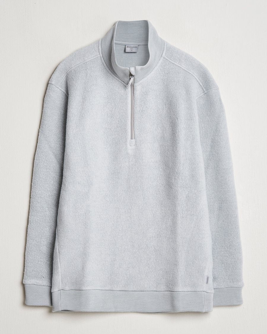 Men | Sweaters & Knitwear | Houdini | Alto Wool/Tencel Half Zip Cloudy Grey