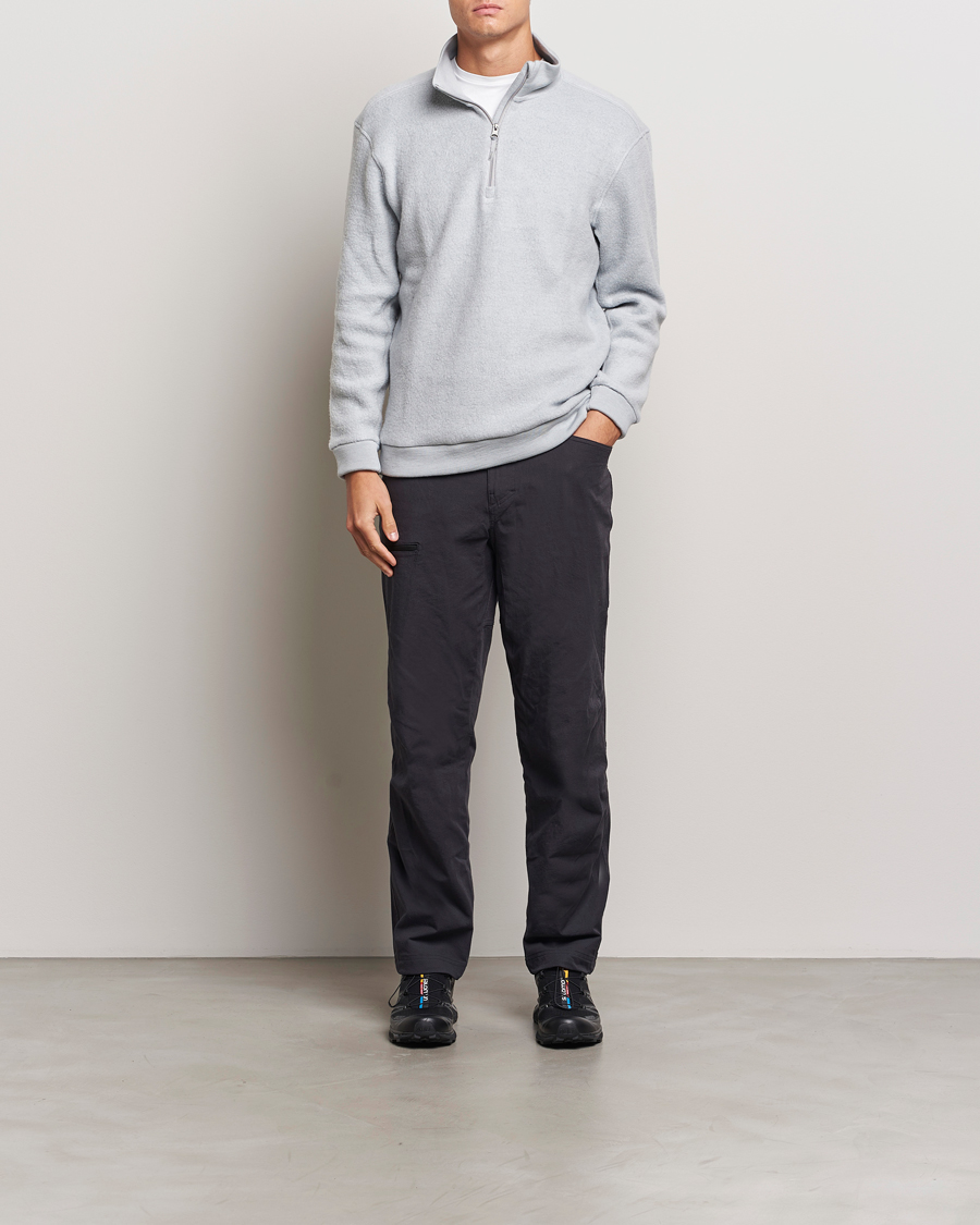 Men | Sweaters & Knitwear | Houdini | Alto Wool/Tencel Half Zip Cloudy Grey