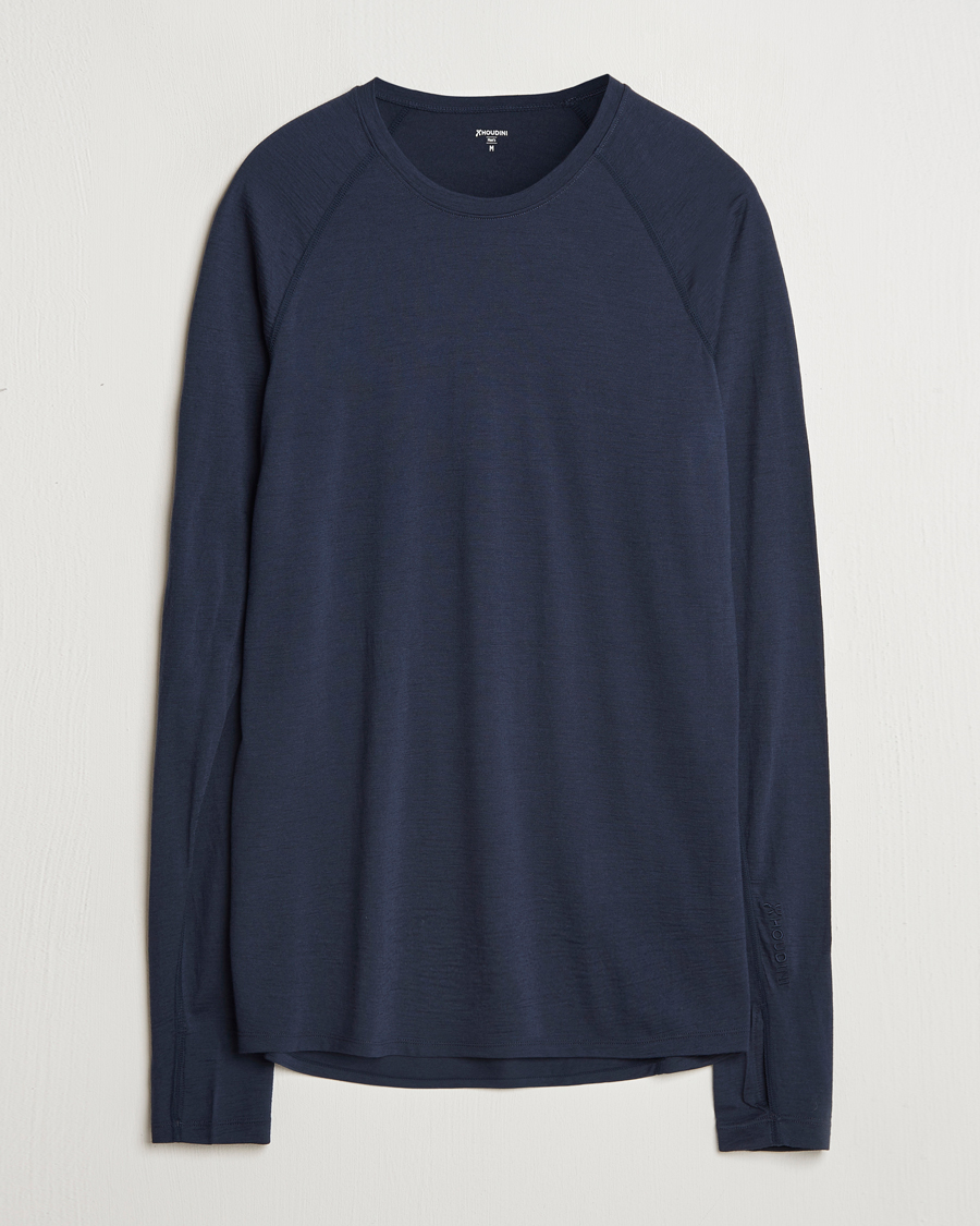 Men | Sweaters & Knitwear | Houdini | Desoli Merino Light Crew Blue Illusion
