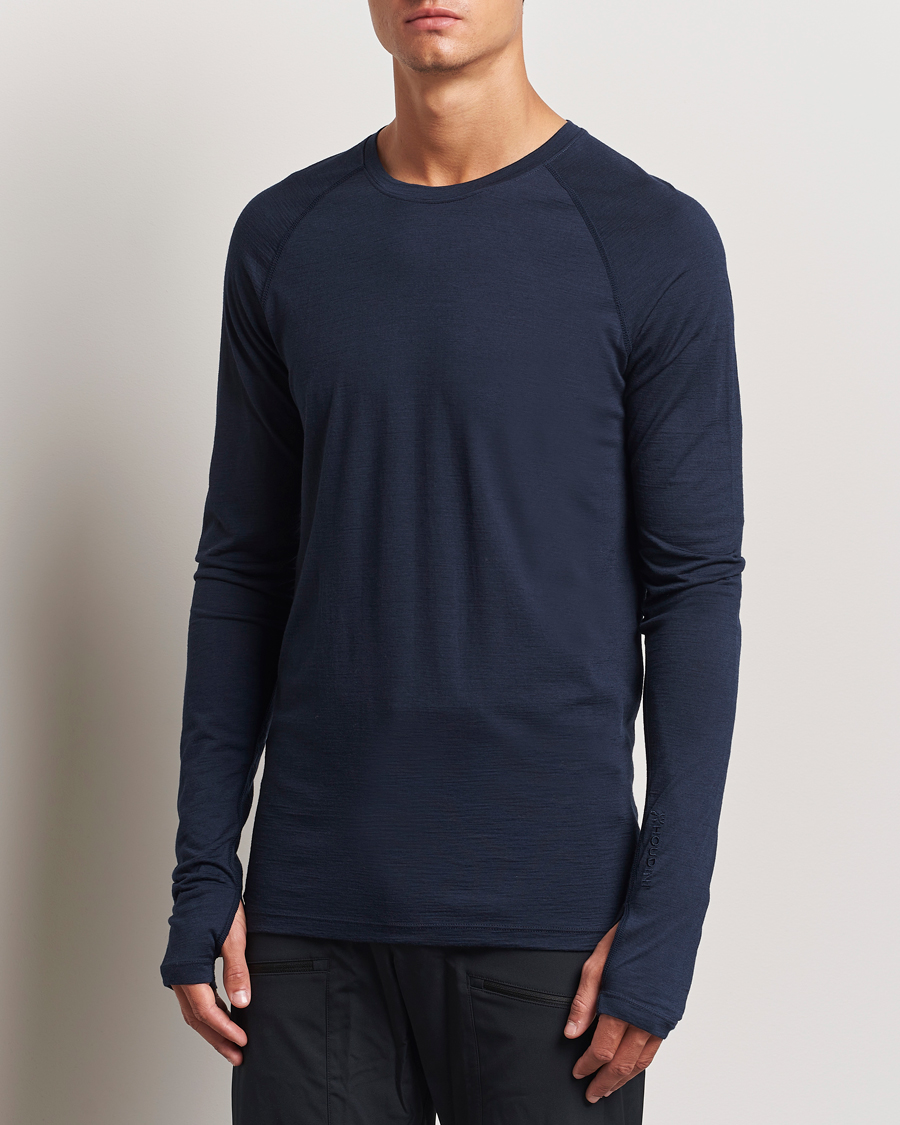 Men | Sweaters & Knitwear | Houdini | Desoli Merino Light Crew Blue Illusion