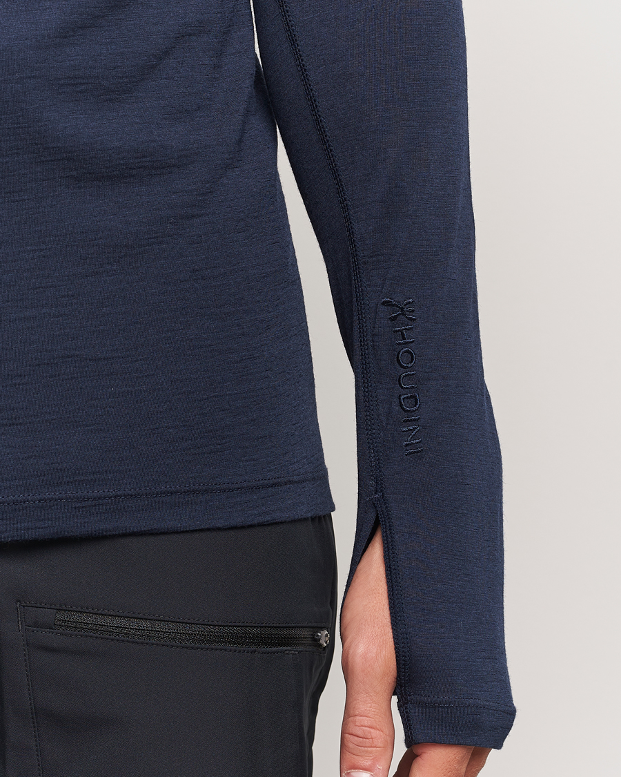 Men | Sweaters & Knitwear | Houdini | Desoli Merino Light Crew Blue Illusion