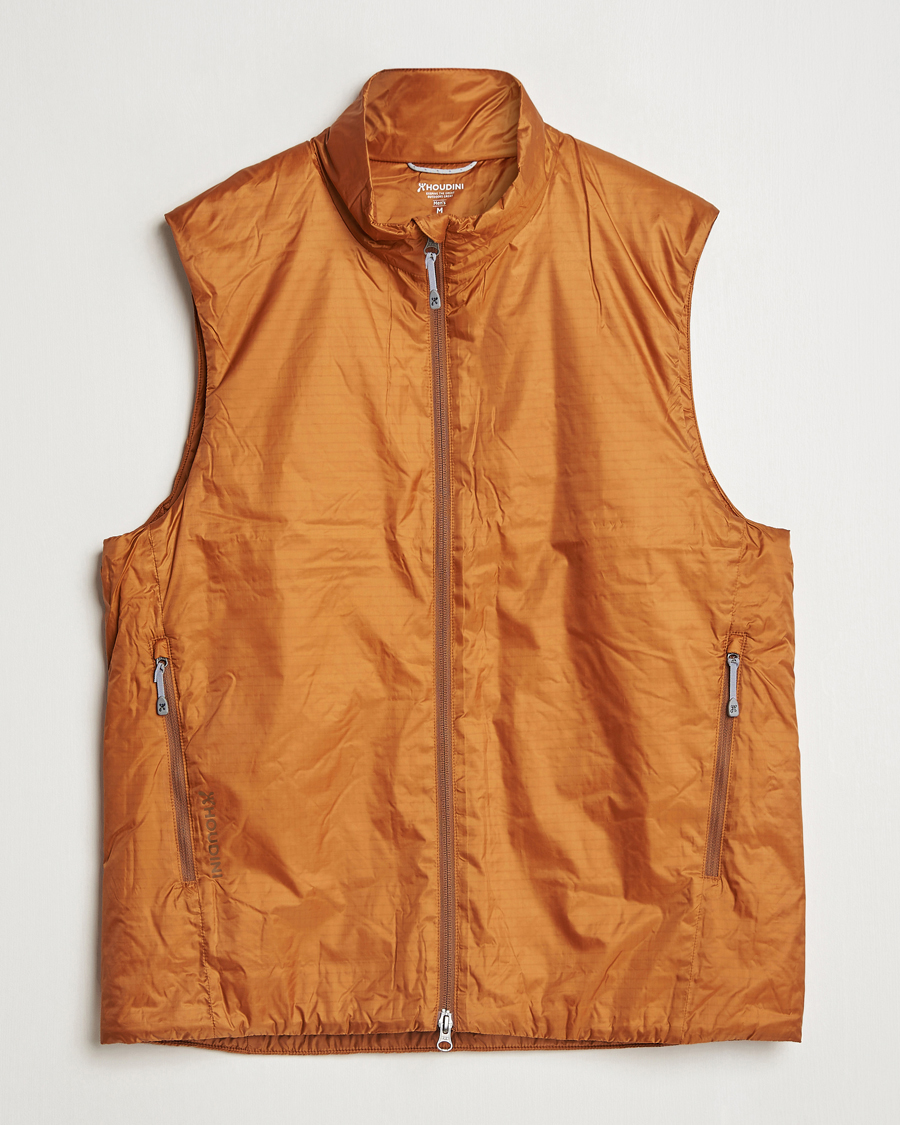 Men | Coats & Jackets | Houdini | Dunfri Primaloft Padded Vest Rust Brown