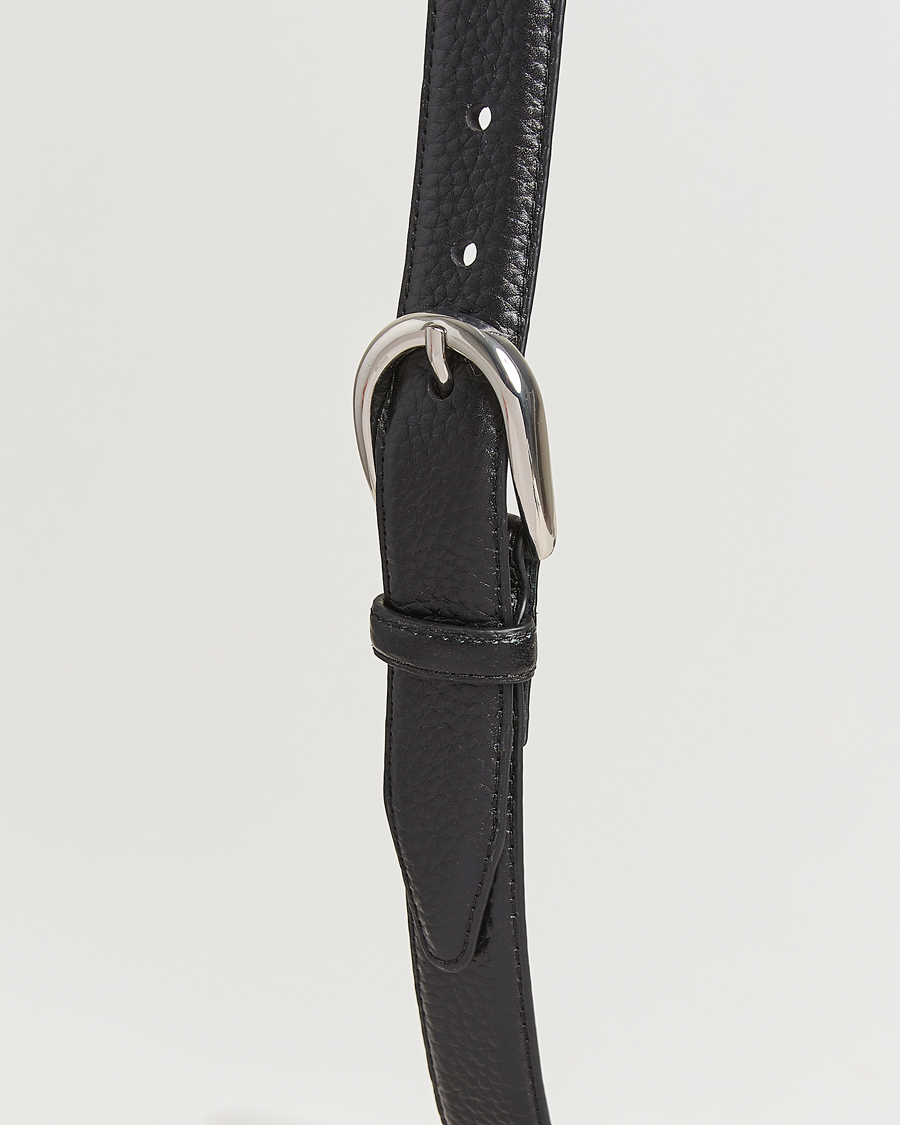 Men | Belts | Loake 1880 | Harry Grained Leather Belt Black