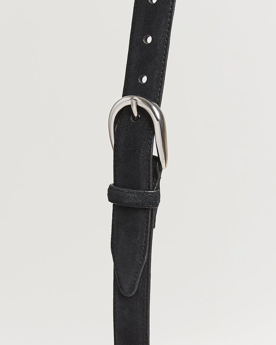 Men | Belts | Loake 1880 | Harry Suede Belt Black