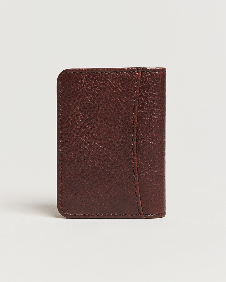 Men | Wallets | Loake Shoemakers | Fenchurch Grained Leather Card Holder Dark Brown