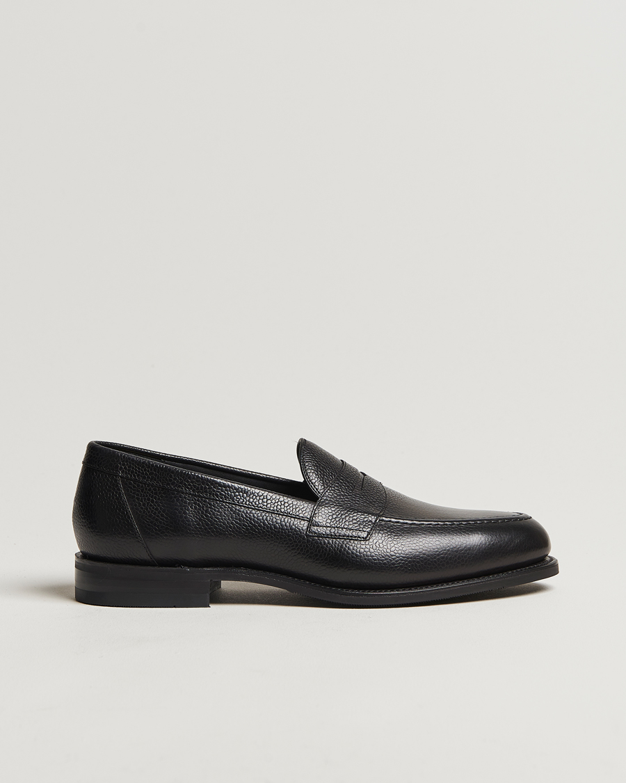 Men | Loafers | Loake 1880 | Imperial Grained Penny Loafer Black