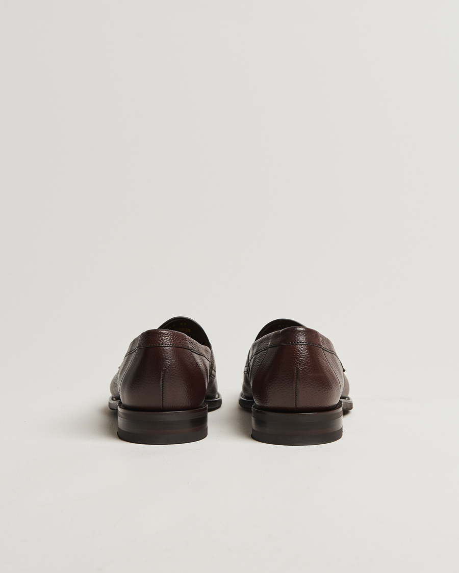 Men | Loafers | Loake 1880 | Imperial Grained Penny Loafer Dark Brown