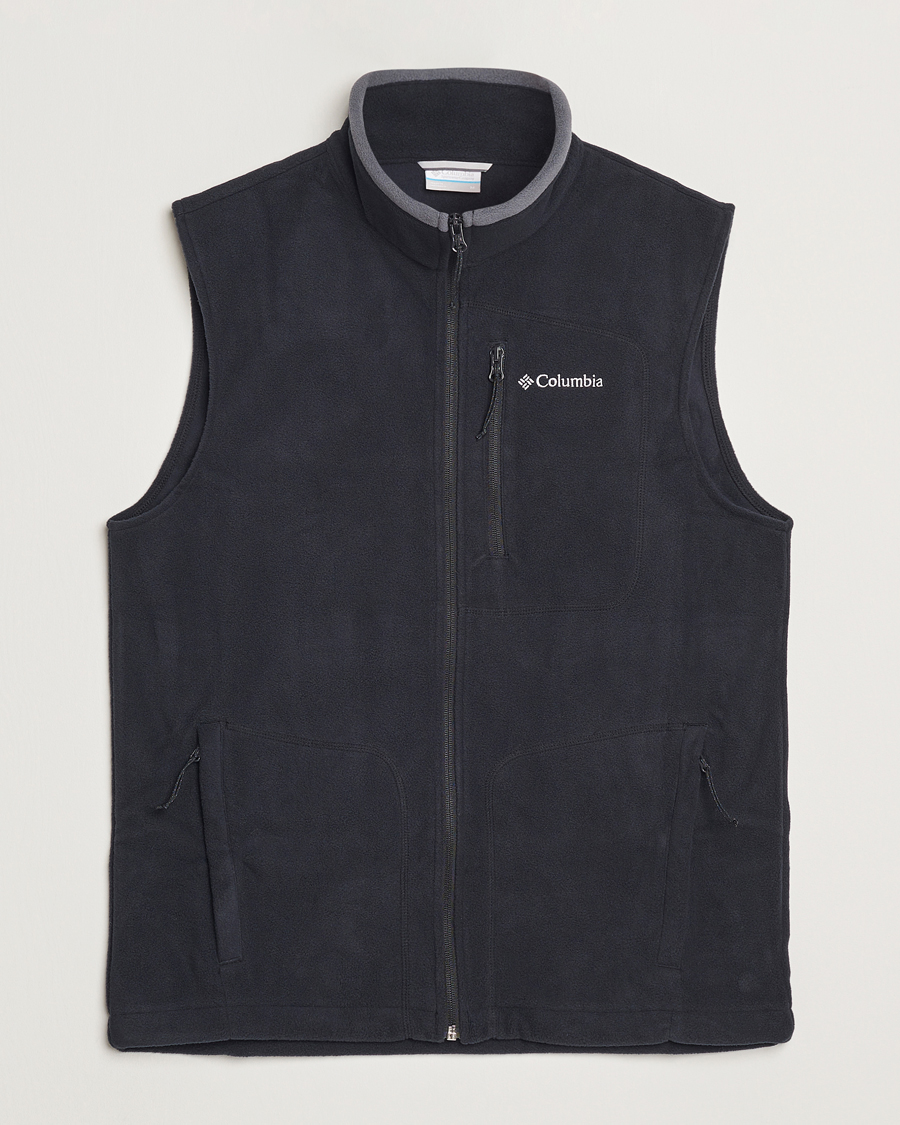 Men | Columbia Fast Trek Full Zip Fleece Vest Black | Columbia | Fast Trek Full Zip Fleece Vest Black