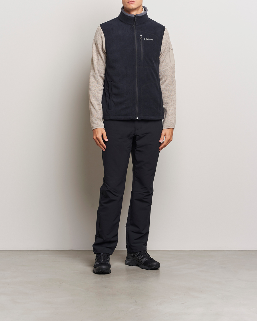 Men | Columbia Fast Trek Full Zip Fleece Vest Black | Columbia | Fast Trek Full Zip Fleece Vest Black