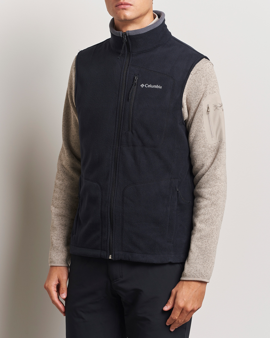 Men | Columbia Fast Trek Full Zip Fleece Vest Black | Columbia | Fast Trek Full Zip Fleece Vest Black