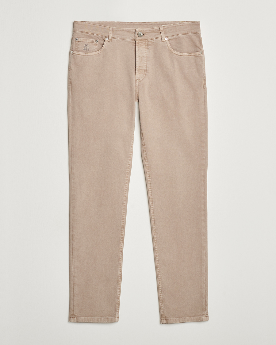 Men | Trousers | Brunello Cucinelli | Traditional Fit 5-Pocket Pants Beige