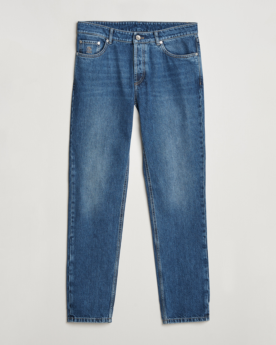 Men | Jeans | Brunello Cucinelli | Traditional Fit Jeans Stone Wash