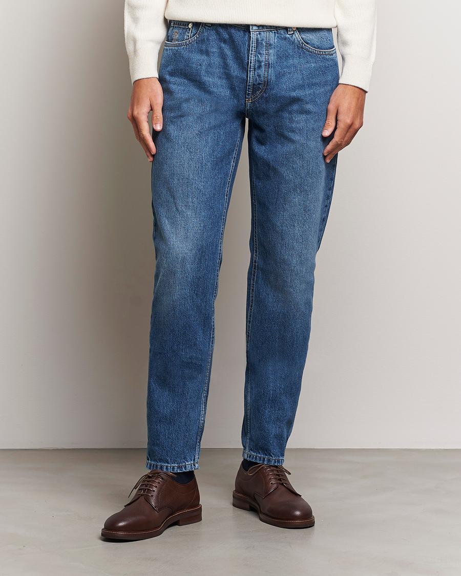 Men | Jeans | Brunello Cucinelli | Traditional Fit Jeans Stone Wash
