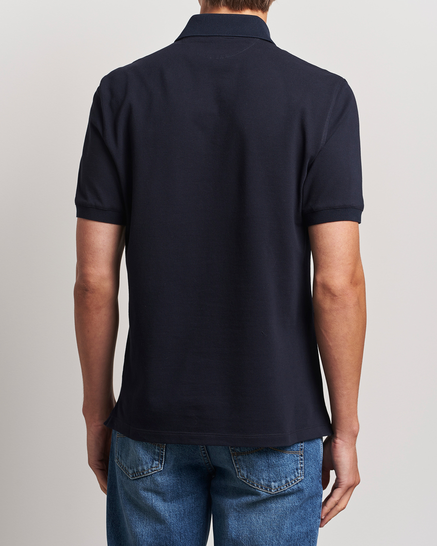 Men | Polo Shirts | Brunello Cucinelli | Short Sleeve Logo Polo Navy