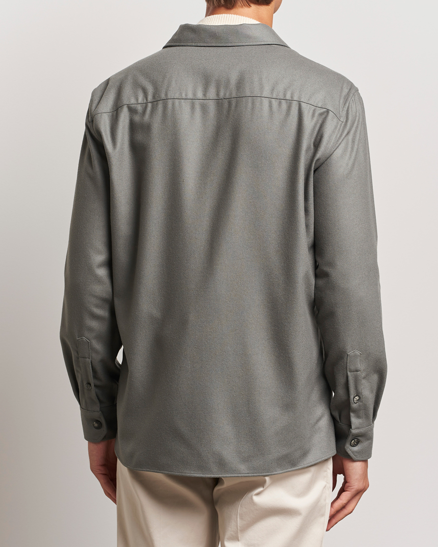 Men | Shirts | Brunello Cucinelli | Double Pocket Overshirt Olive