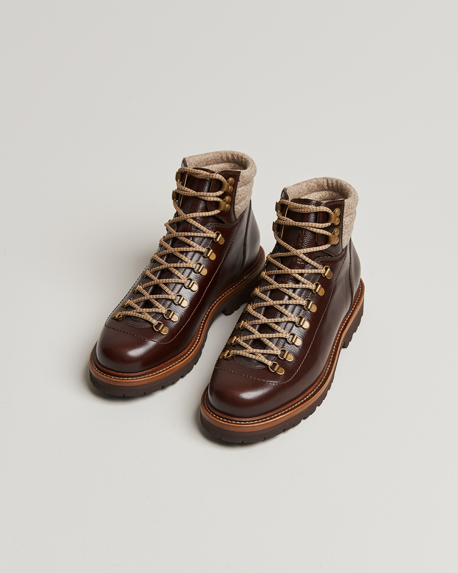 Men | Brunello Cucinelli Winter Boots Dark Brown Calf | Brunello Cucinelli | Winter Boots Dark Brown Calf