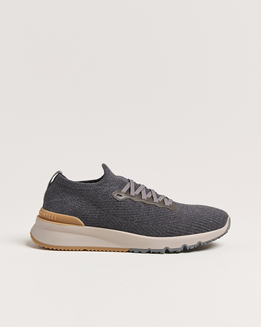 Men | Brunello Cucinelli Flannel Running Sneakers Antracite | Brunello Cucinelli | Flannel Running Sneakers Antracite